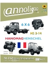 Henschel Gelände/Allrad LKW Typ HS 3-14 8/7 t 6 X 6 & Motor 6 R 1215 520 Bild- Bedienungsanleitung & Wartungsanleitung - annoligno 732